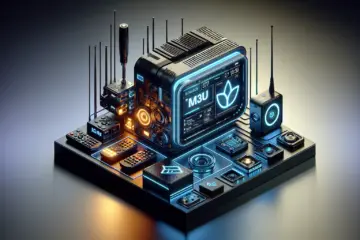 Modern IPTV cover: TV, M3U, MAG box, Xtream Codes server, sleek tech background.