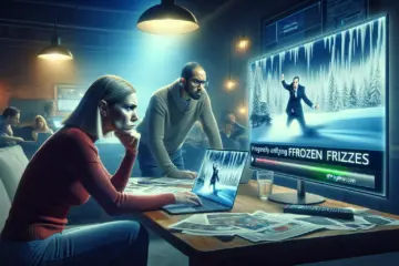 Frustrated by a frozen IPTV stream? This image shows the problem and the solution for fixing it.