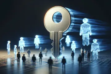 alt_text: A visual metaphor for illegal IPTV sharing: one real key duplicated into several ghostly copies.