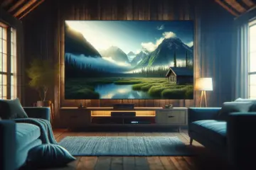 alt_text: A large TV in a cozy room displays a stunning nature documentary, symbolizing the best IPTV channels for documentaries.